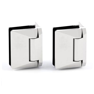 Atlantic Glass to Wall Soft Closing Hinge Set - Polished Finish