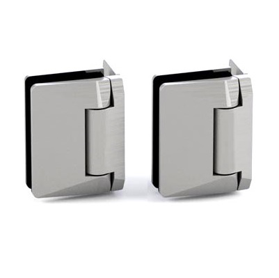 Atlantic Glass to Wall Soft Closing Hinge Set - Satin Finish