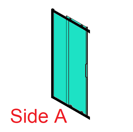 AVANTI Corner Sliding Doors Screen 1100-1200 (Matte Black)