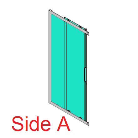 Avanti Corner Sliding Doors Shower Screen 800-900 (Side A only) (Polished Anodised)