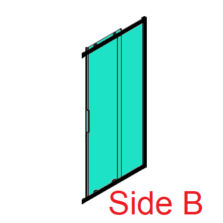 Avanti Corner Sliding Doors Screen 1000-1100 (Matte Black)
