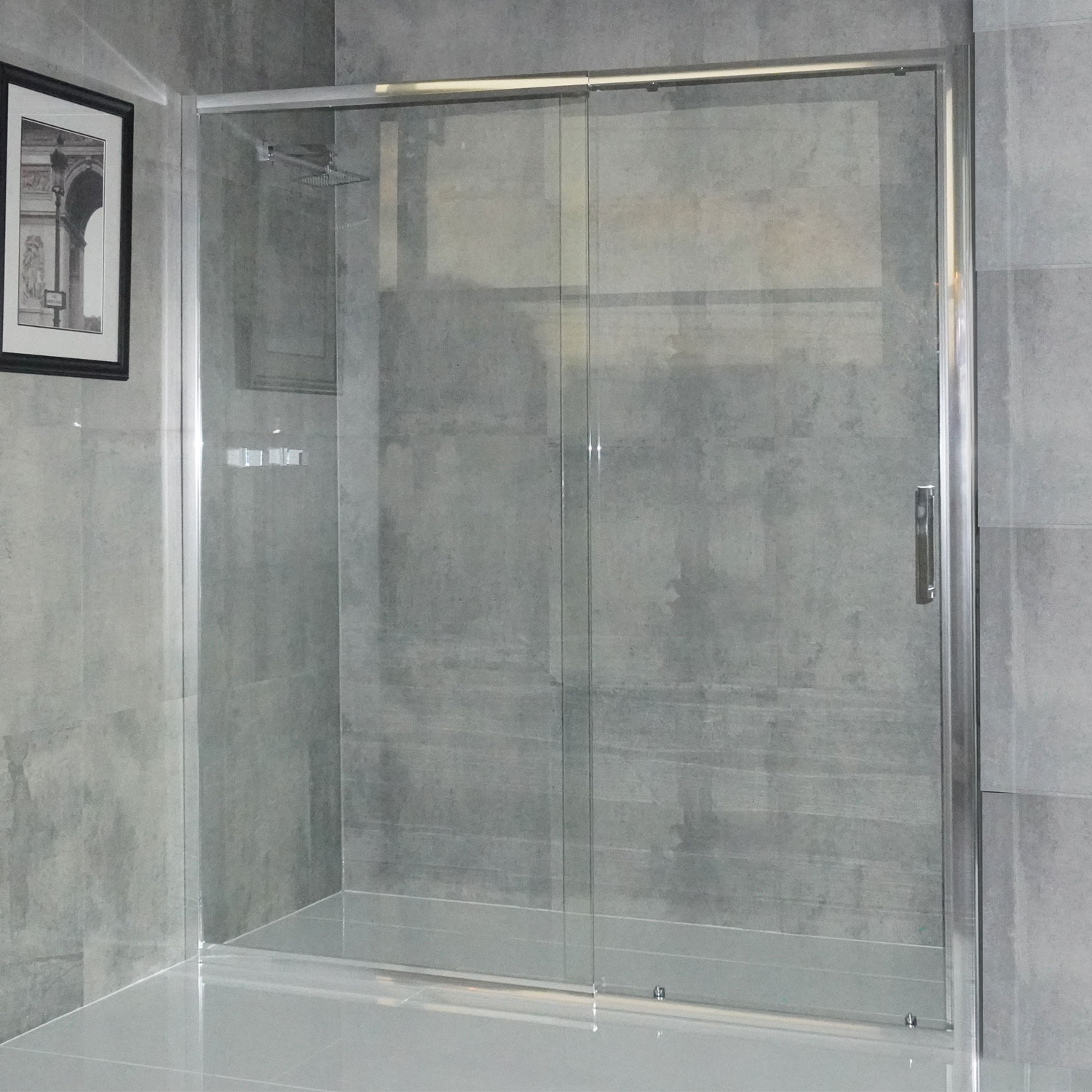 Avanti Single Sliding Door Screen H:1950 (Polished Anodised)