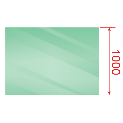 15mm Clear Toughened Heat Soaked Balustrade Panel 1000mm x 1500mm