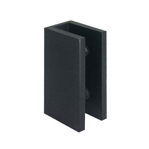 Glass to Wall/Floor U-Clamp 25mm x 50mm (Matte Black)