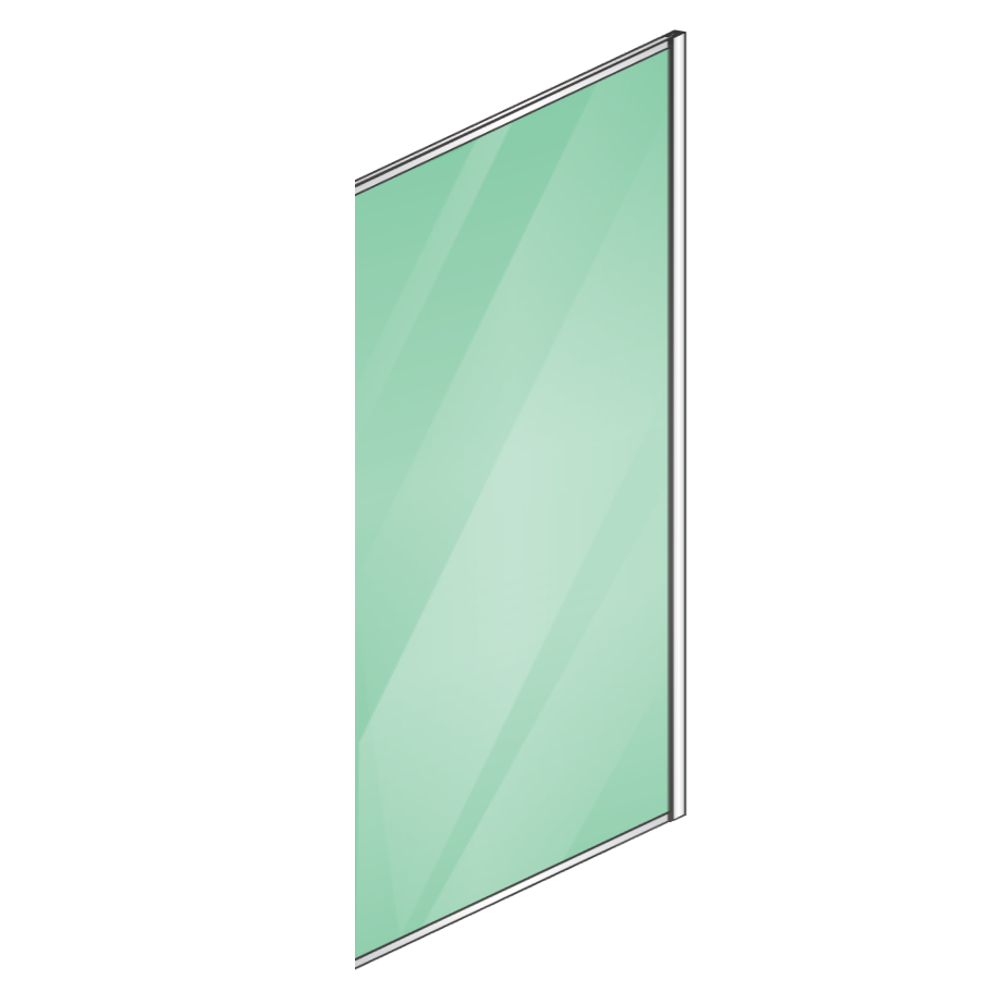 Eden Return Panel 1950x750-770 with 90Deg Corner Section