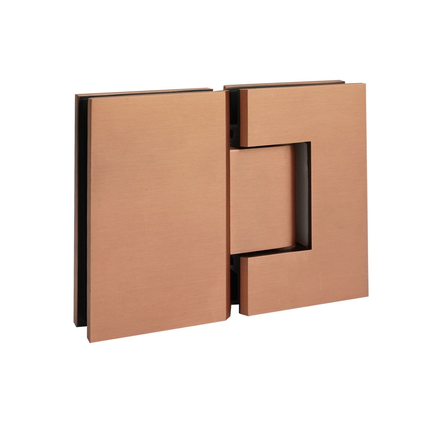 SHOWER SCREEN HINGE GLASS TO GLASS 180 DEG. SQUARE SERIES (Brushed Copper)