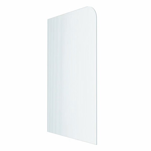 10mm Ultra Clear Reeded Toughened (250mm Right Radius) 2100 x 900
