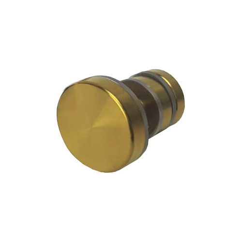 Fixed Panel Rail Connector (Brushed Brass)