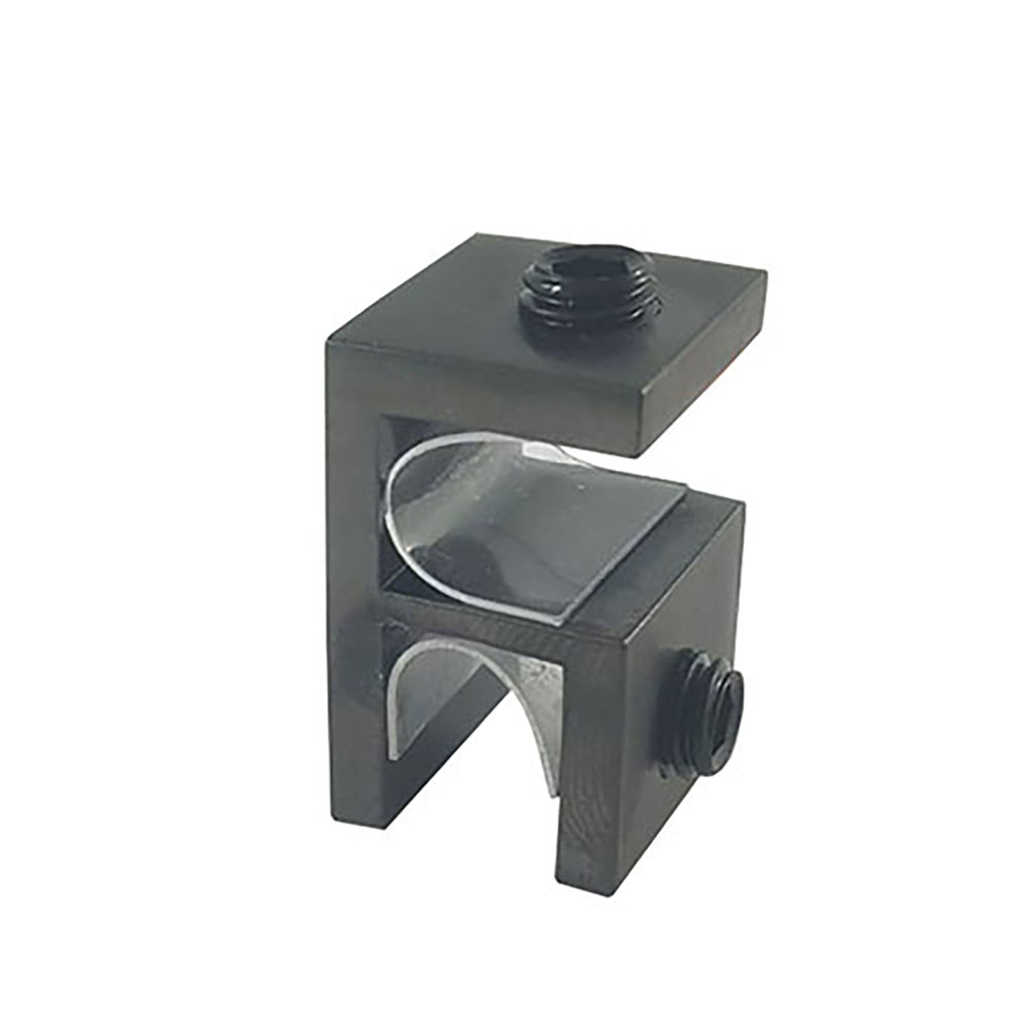 Glass Header Bracing Clamp - (Brushed Gun Metal)