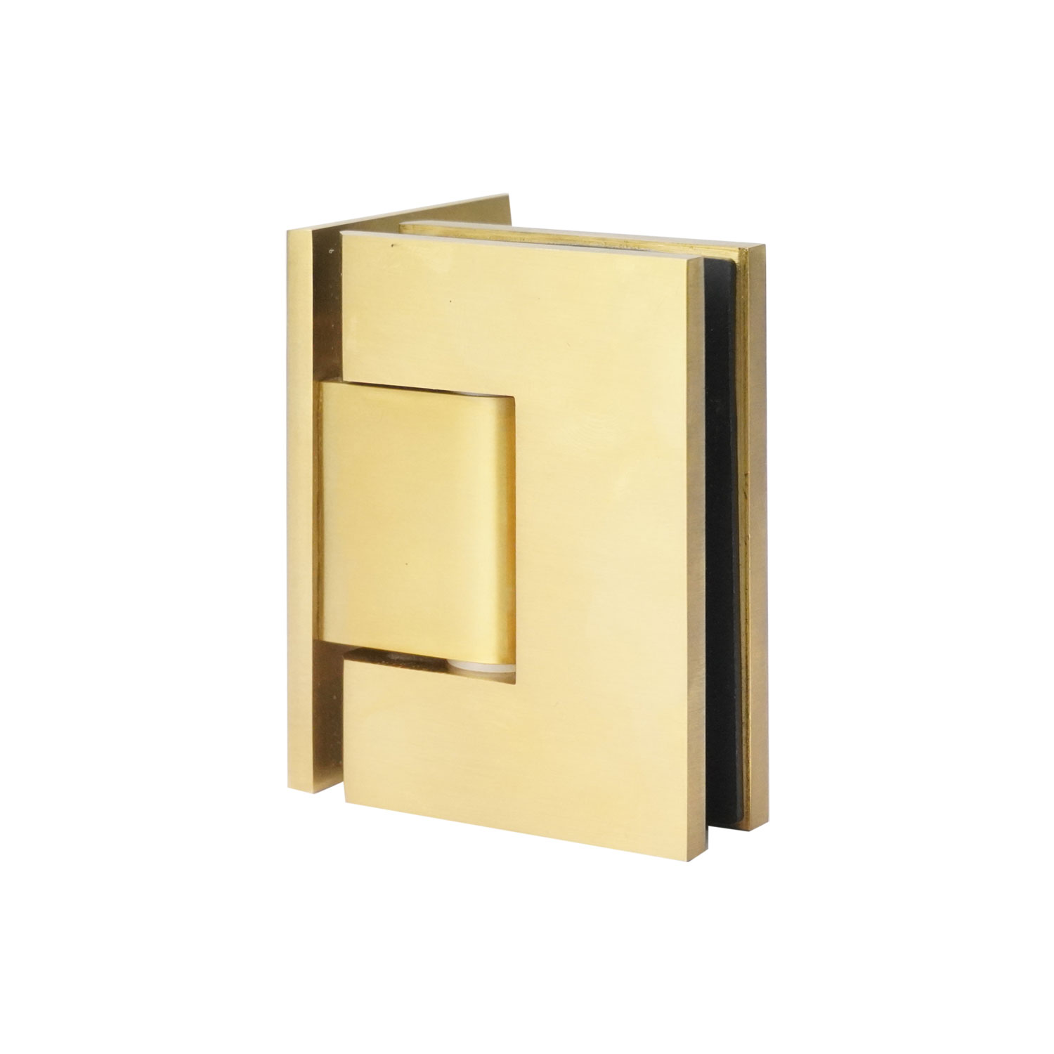 Glass to Wall 90 Deg L-Hinge (Brushed Gold)