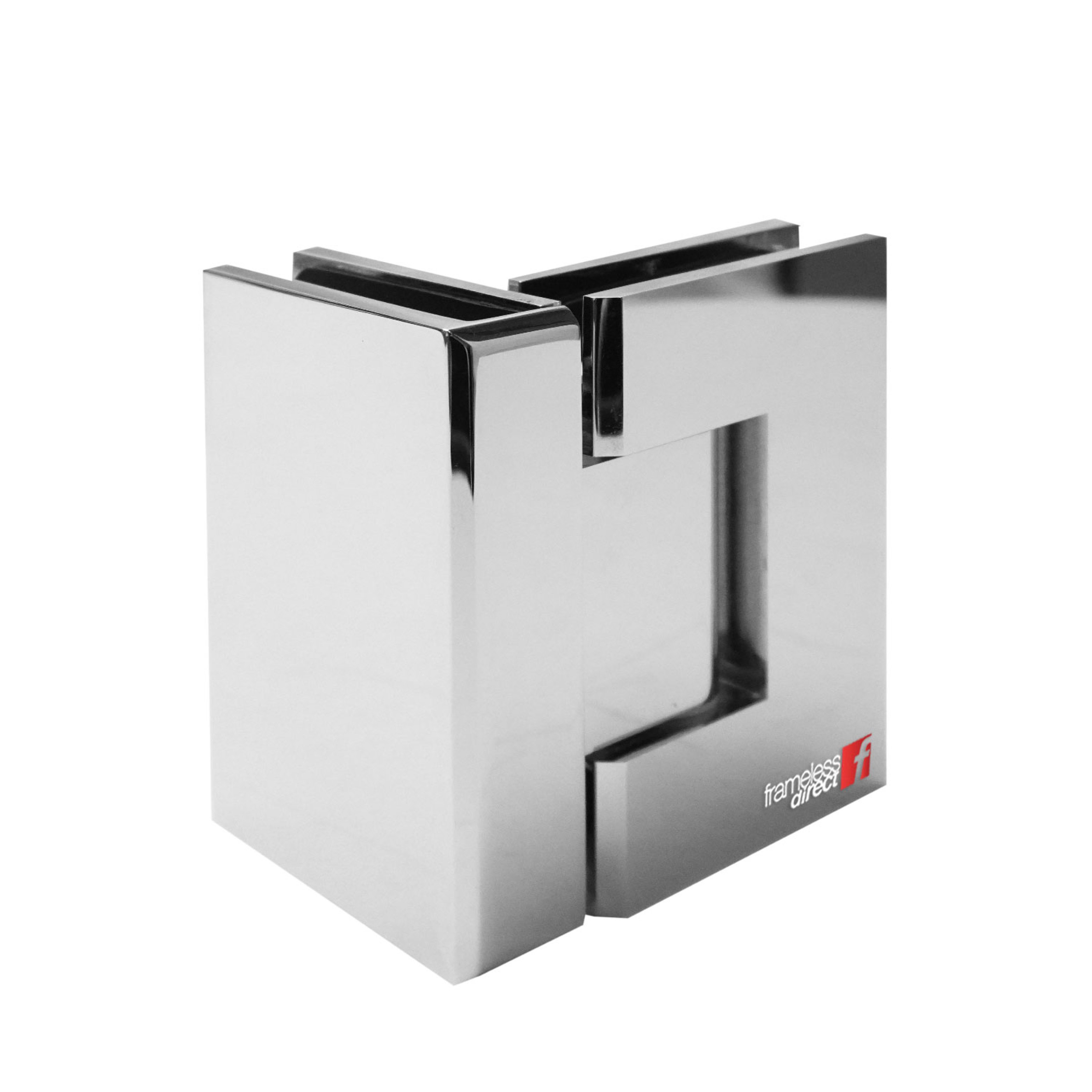 Hinge 90 Degree Corner - Square Series (Chrome)