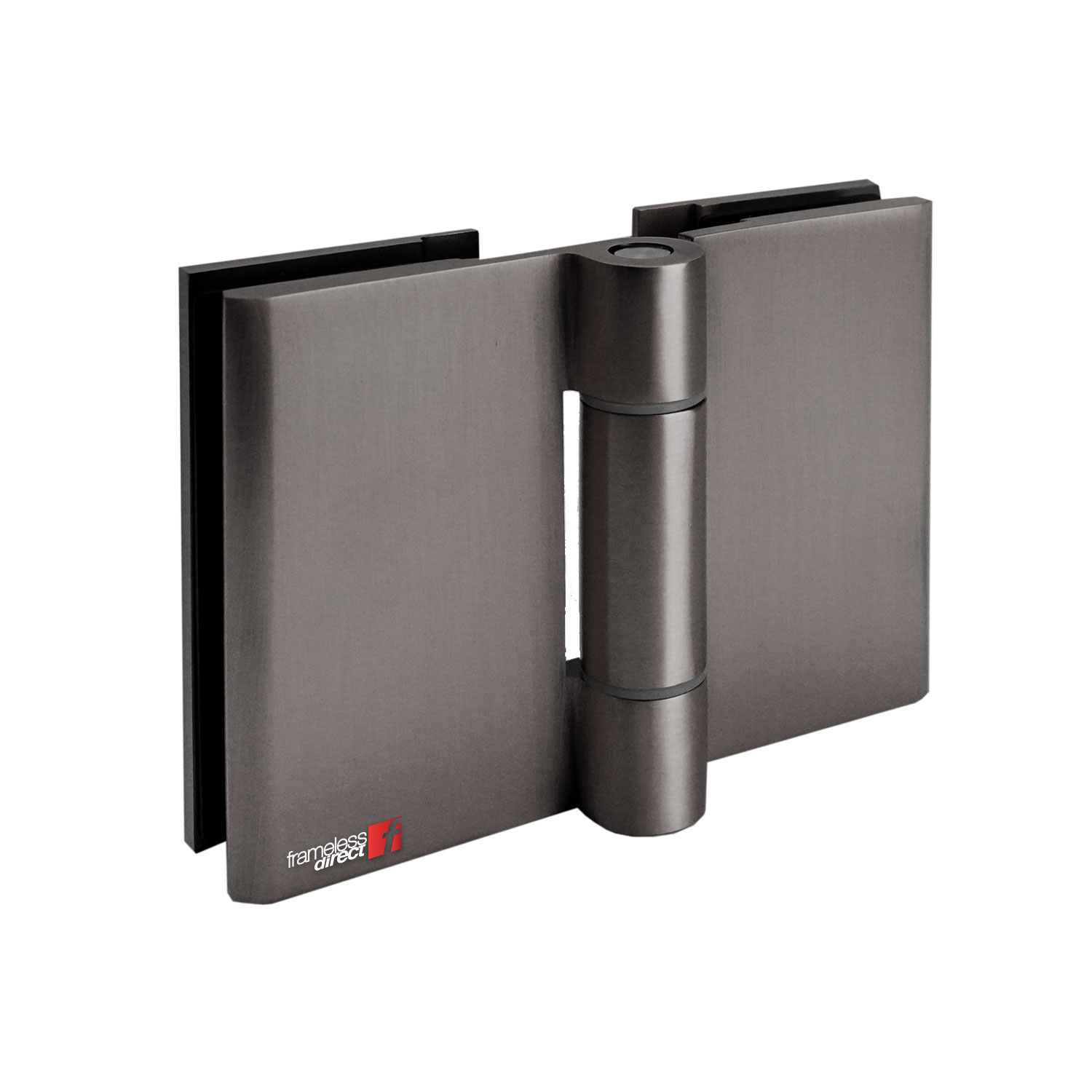 Glass-to-Glass Bifold Hinge (Brushed Gun Metal)