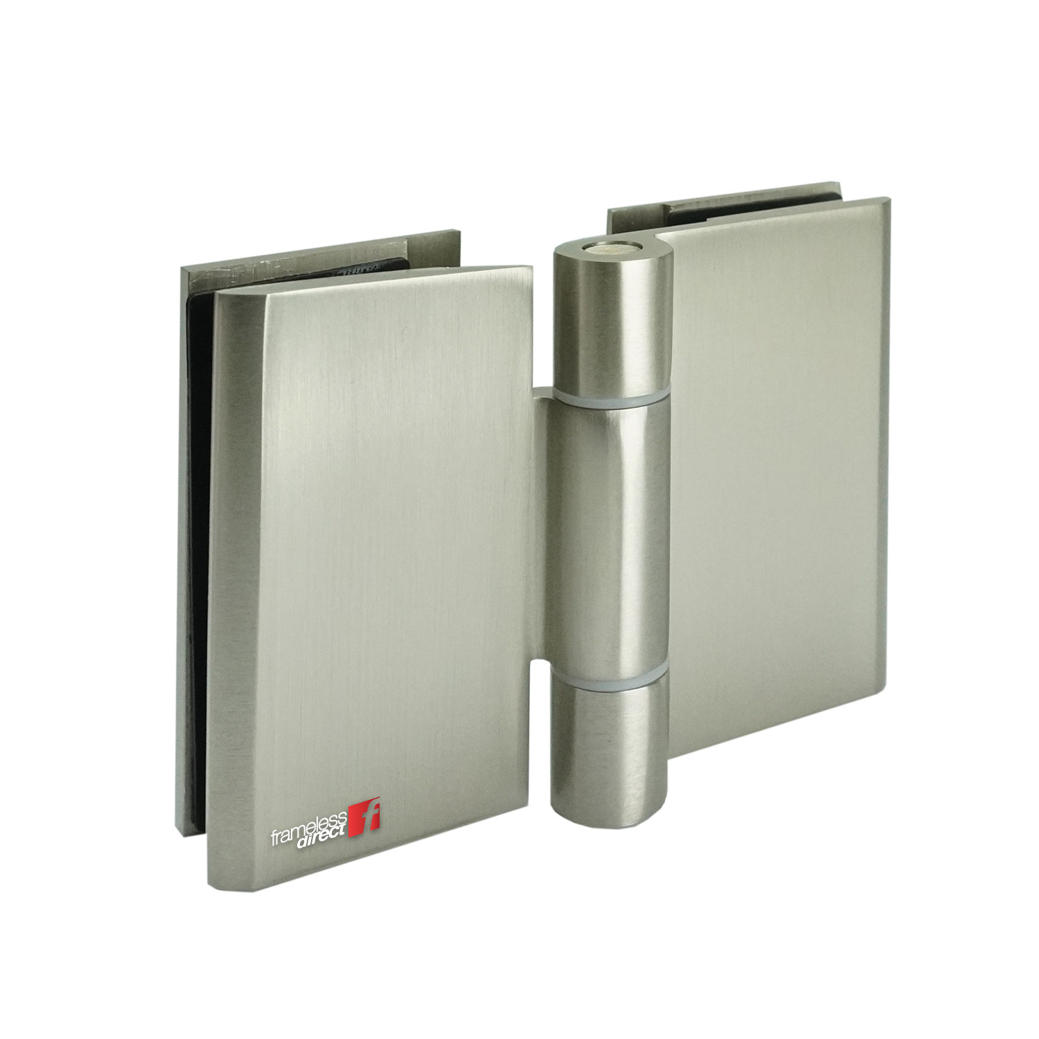 GLASS TO GLASS BIFOLD HINGE (BRUSHED NICKEL)