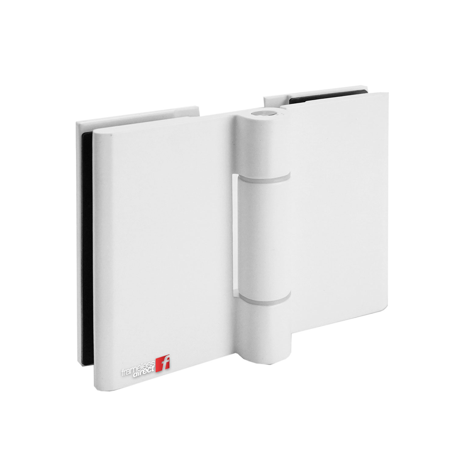 Glass-to-Glass Bifold Hinge (Matte White)