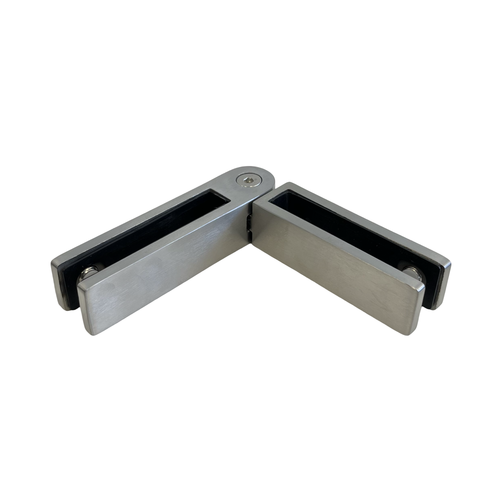 Glass to Glass Adjustable RIGI Clamp Satin 