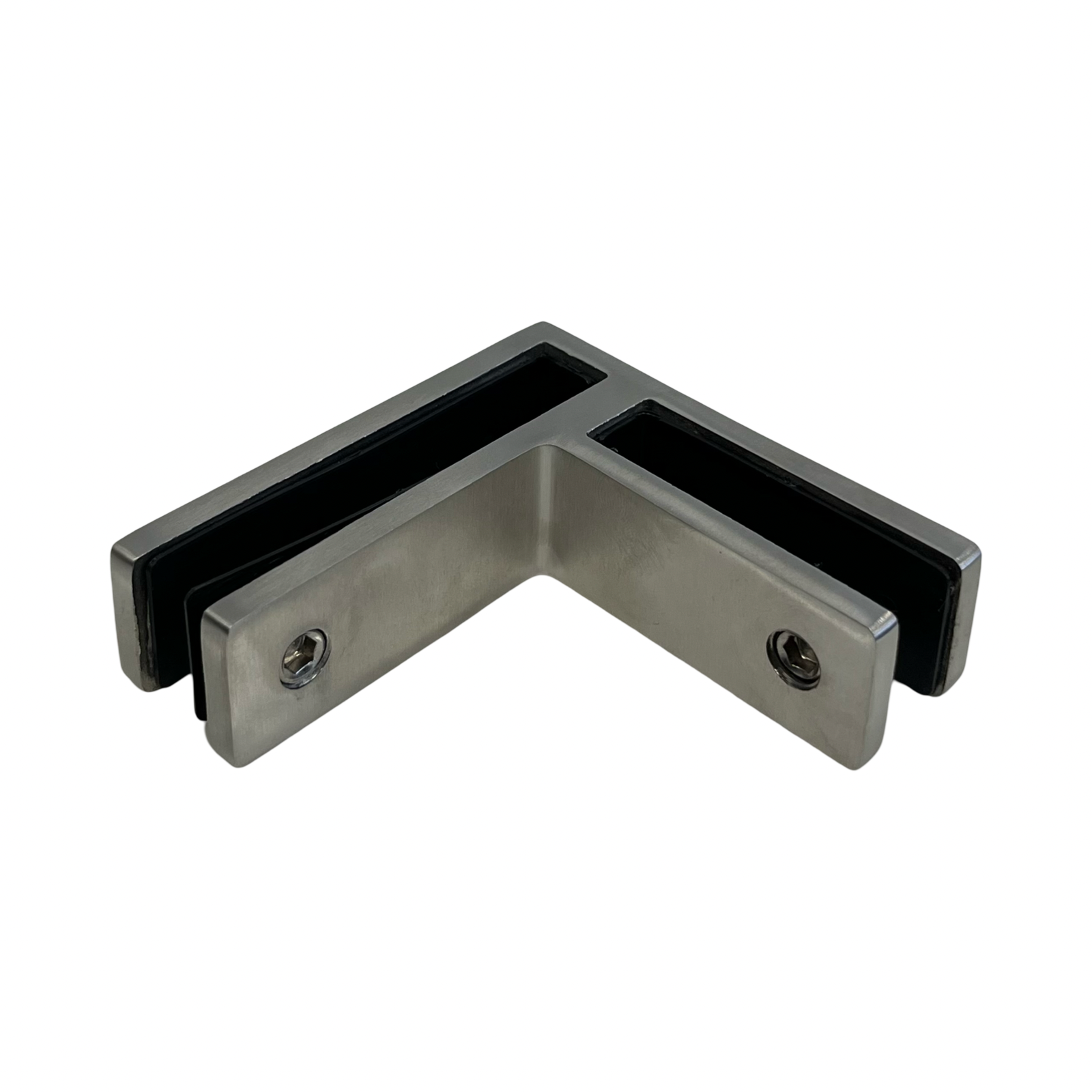 Glass/Glass Corner RIGI Clamp - Satin
