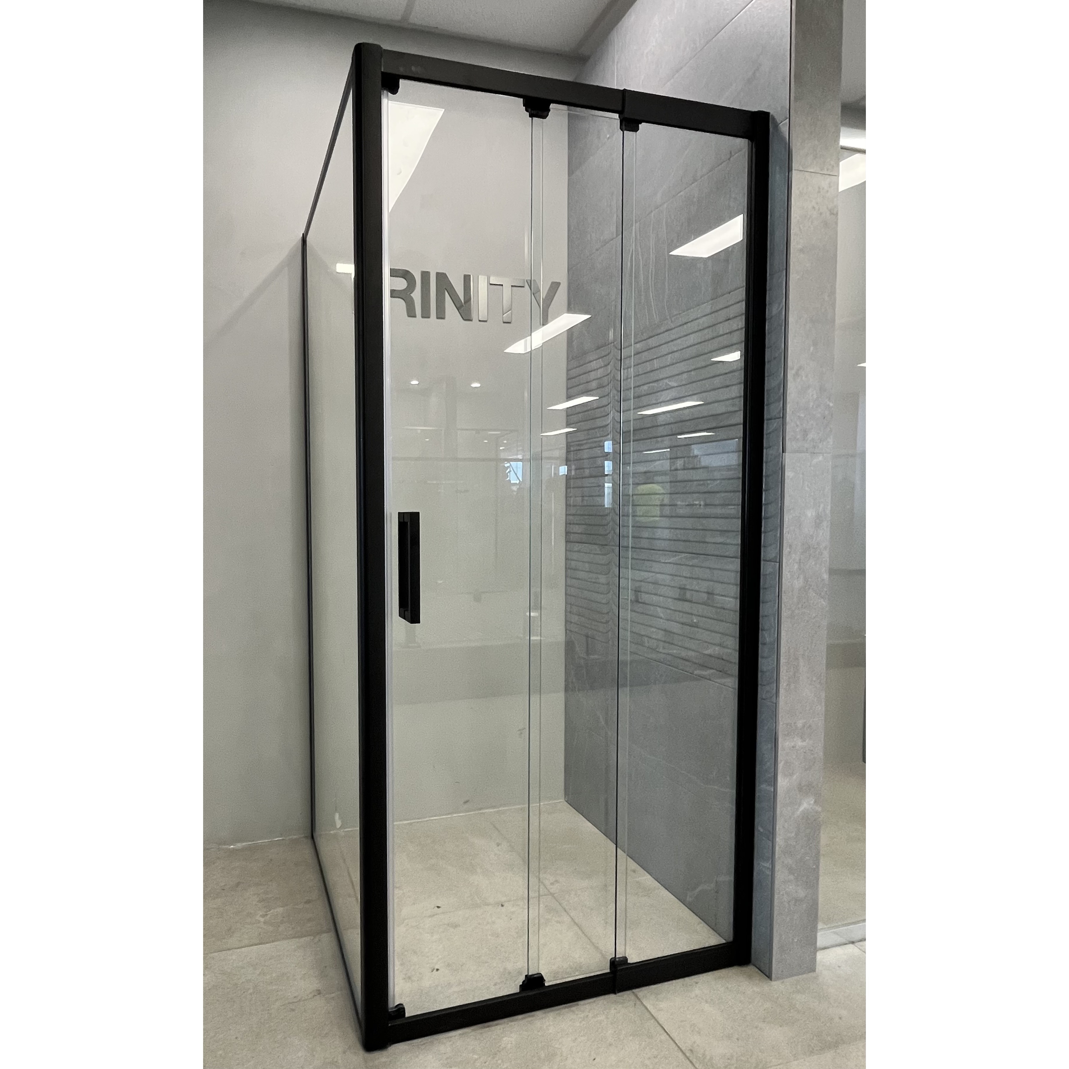 Trinity Triple Sliding Door 1050-1150 - Black