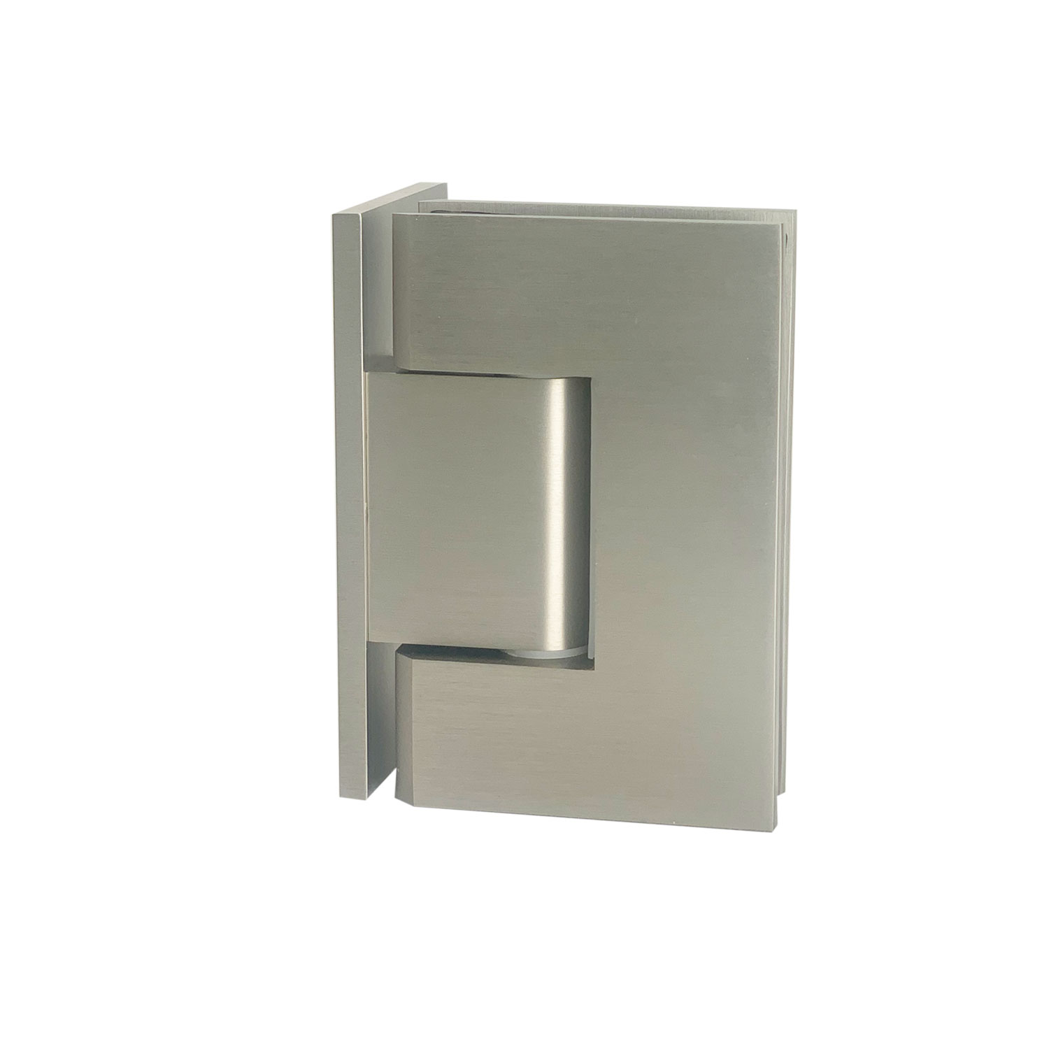 Glass to Wall 90 Deg L-Hinge (Brushed Nickel)