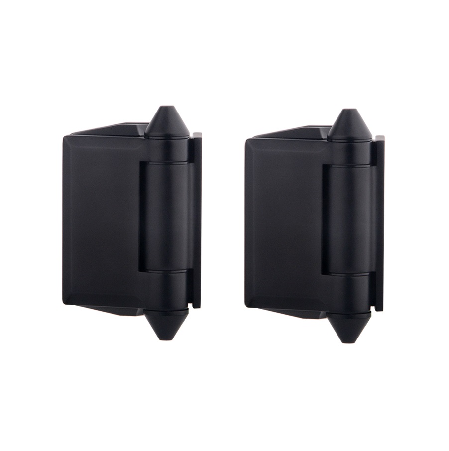 Orion Glass to Wall Soft Closing Hinge Set - Black Finish