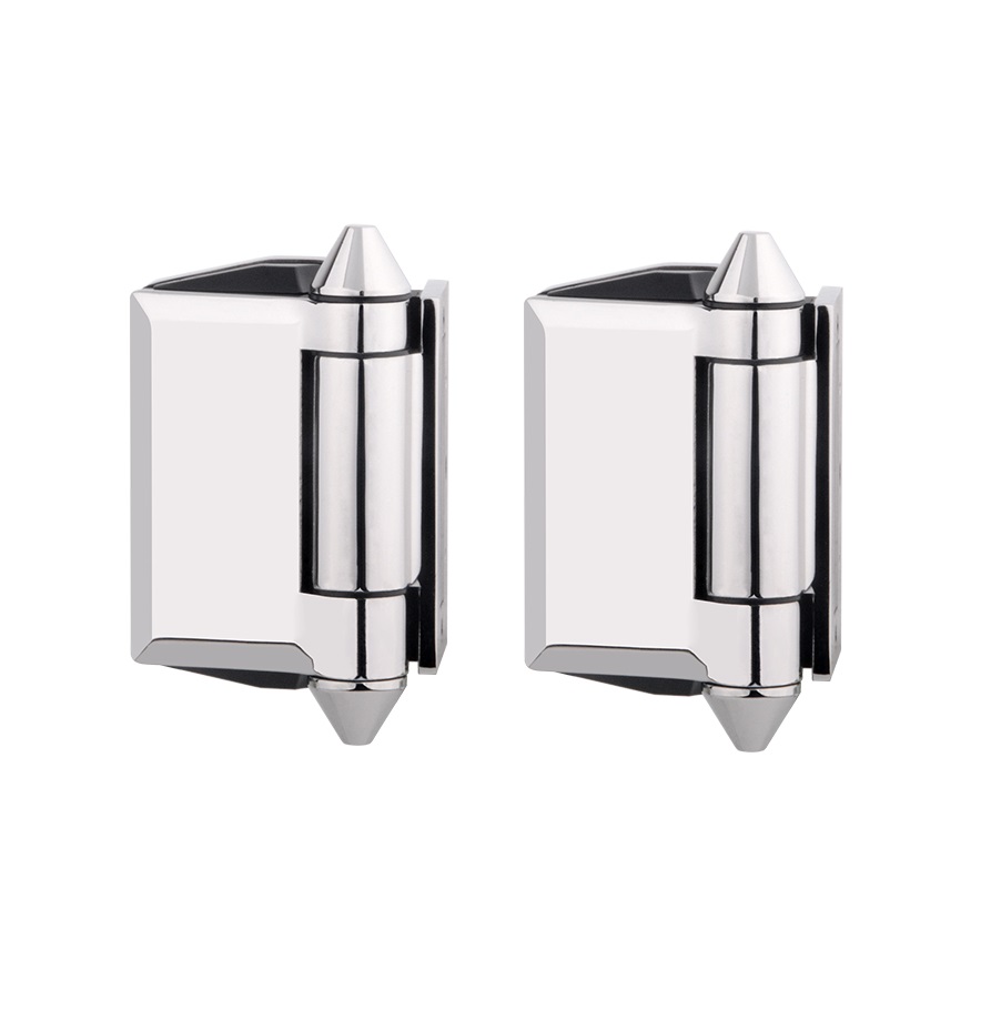 Orion Glass to Wall Soft Closing Hinge Set - Polished Finish