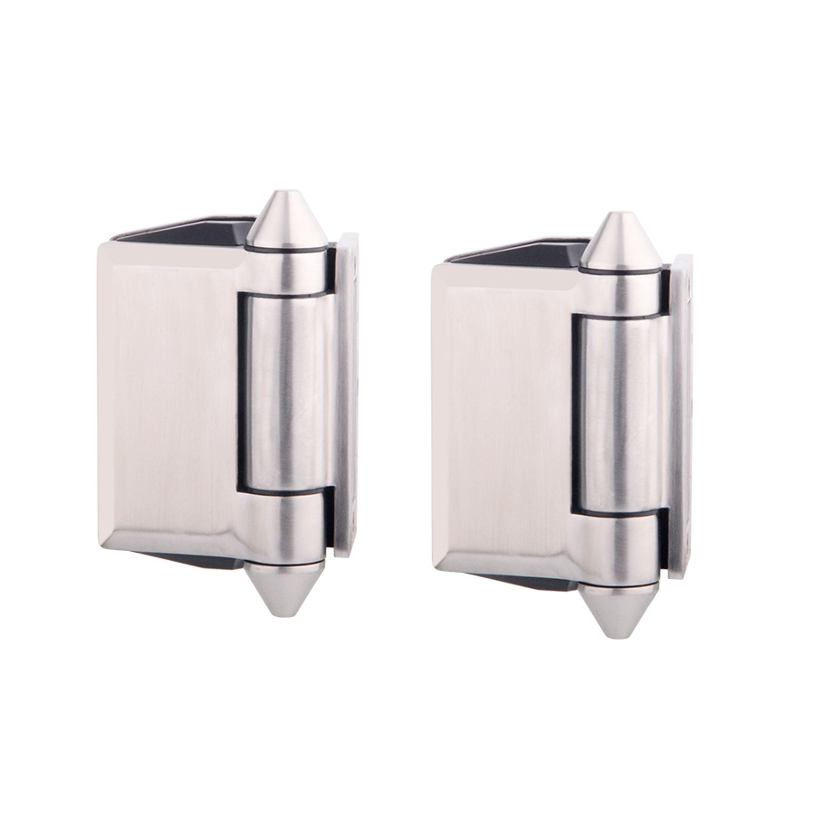 Orion Glass to Wall Soft Closing Hinge Set - Satin Finish