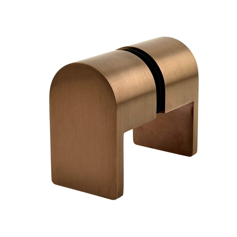 Curved Knob Bottom Pull  (Brushed Copper)