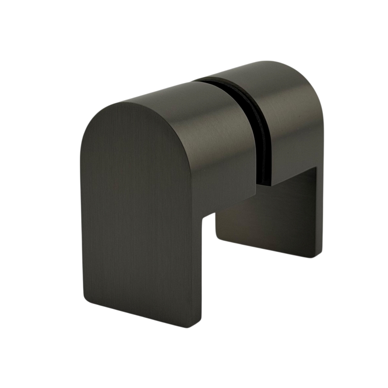 Curved Knob Bottom Pull (Brushed Gunmetal)