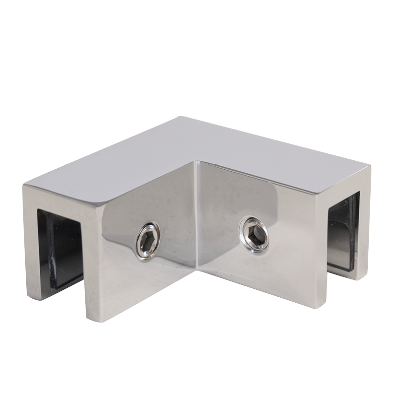 90° Glass to Glass Bracket (Chrome Finish)