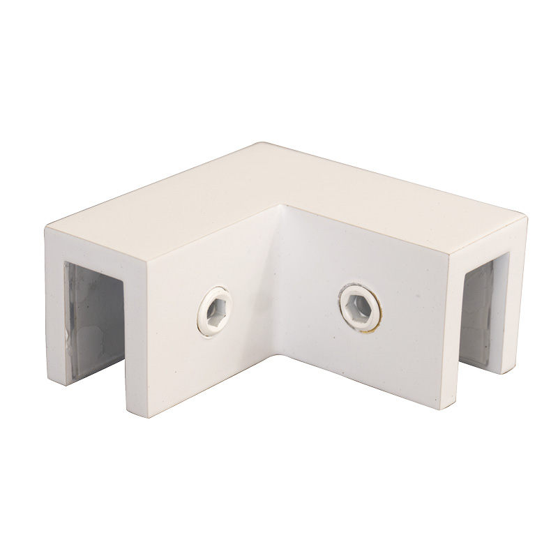 90° Glass to Glass Bracket (Matte White)