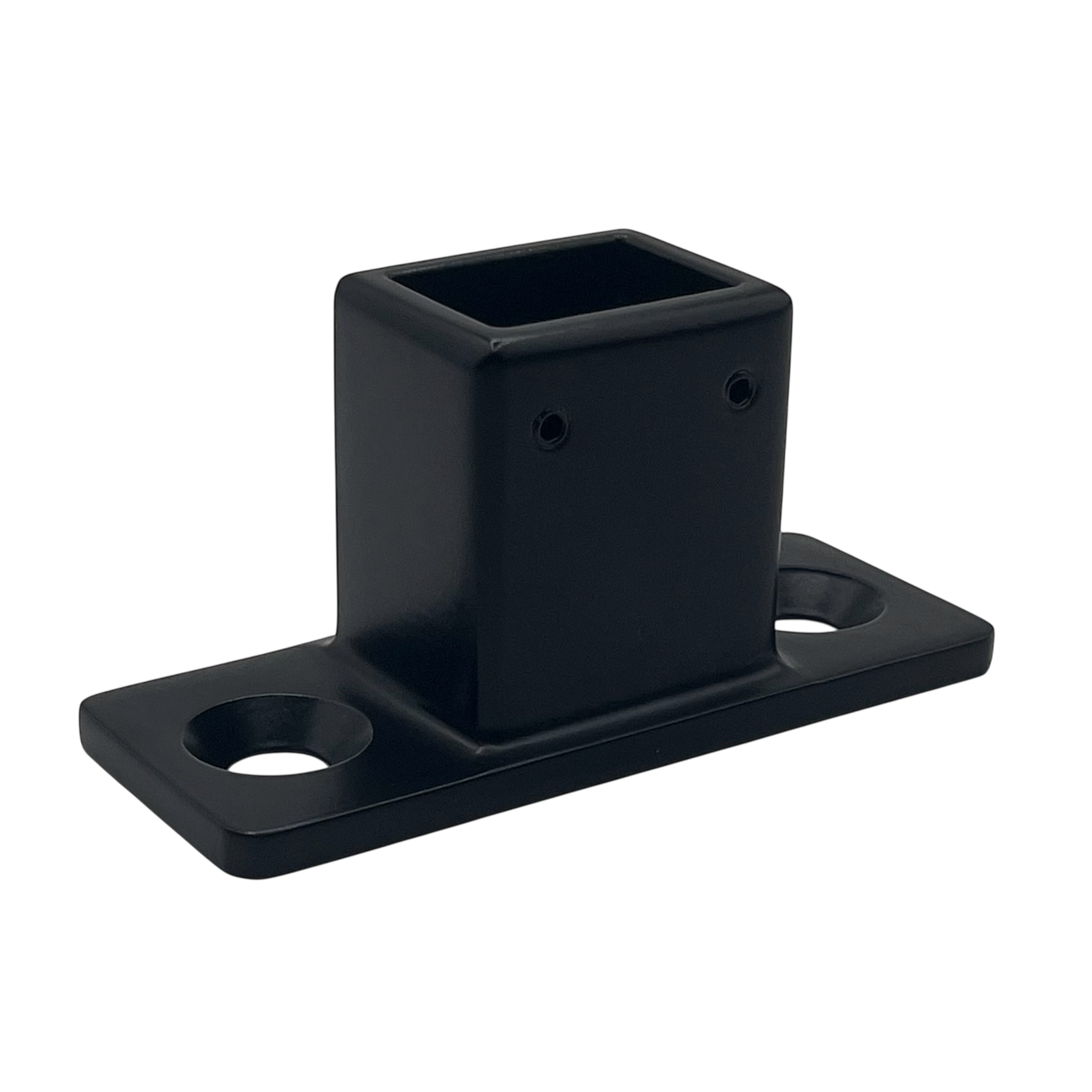 Base Flange 21 x 30mm Stainless Steel - Black