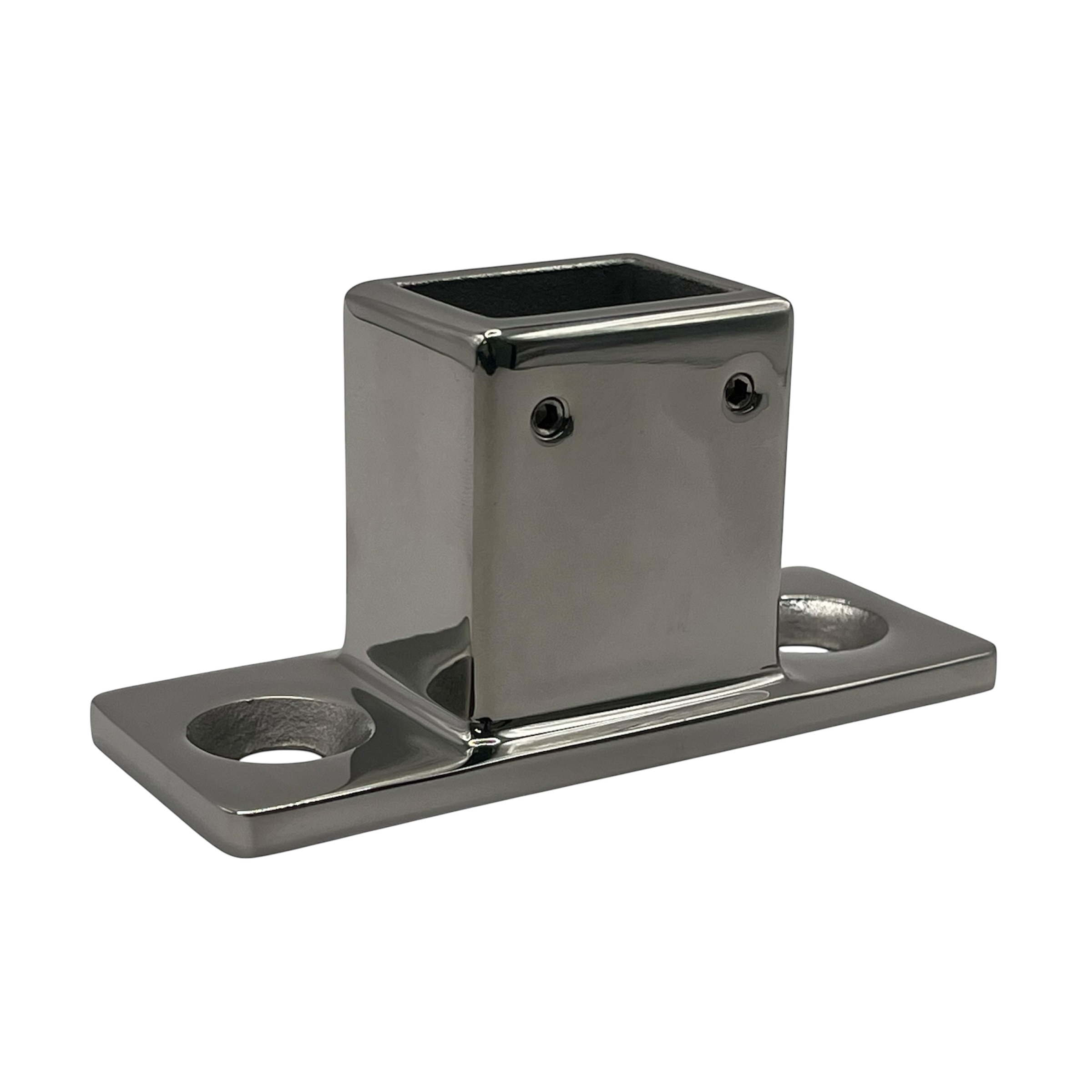 Base Flange 21 x 30mm Stainless Steel - Polished