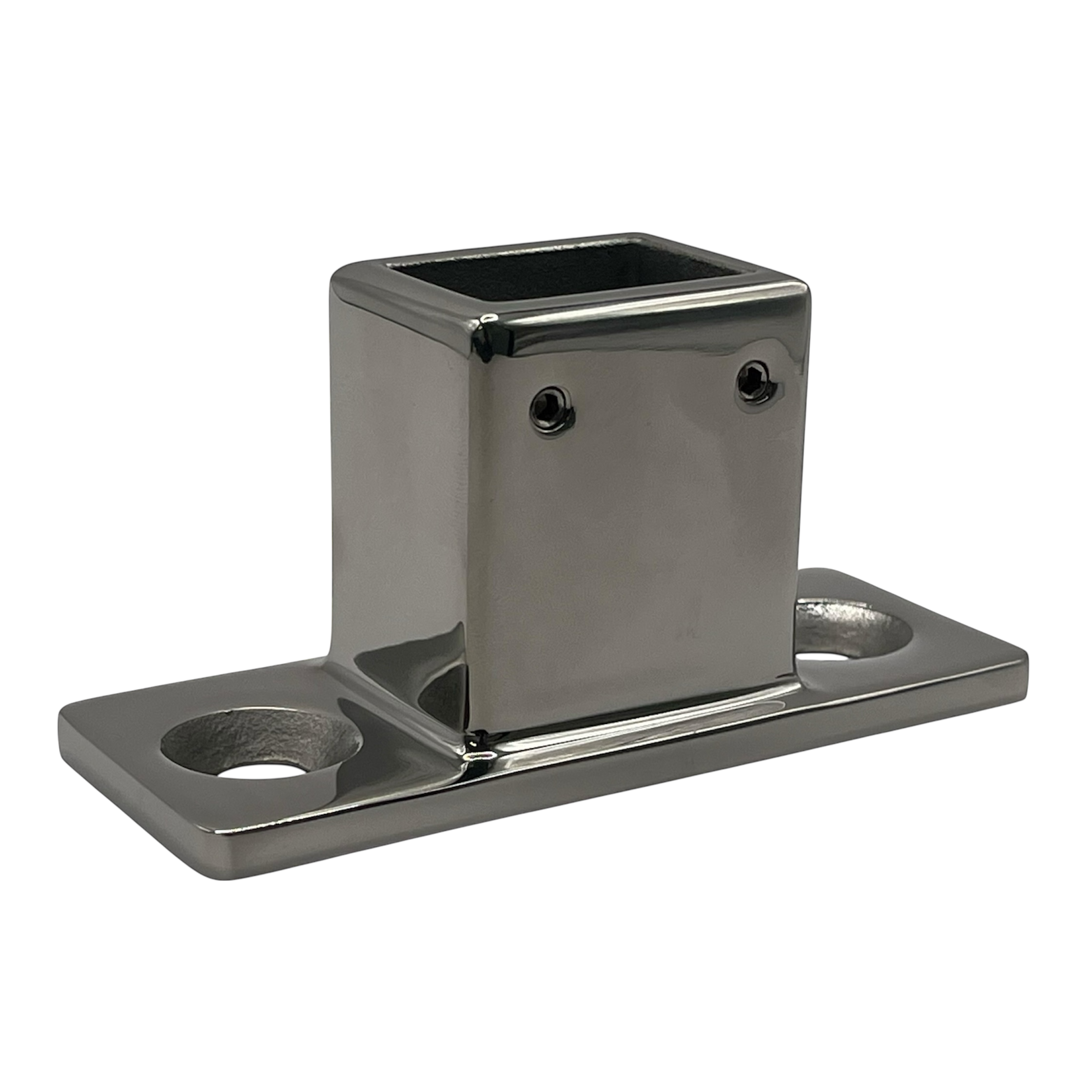 Base Flange 21 x 30mm Stainless Steel - Polished