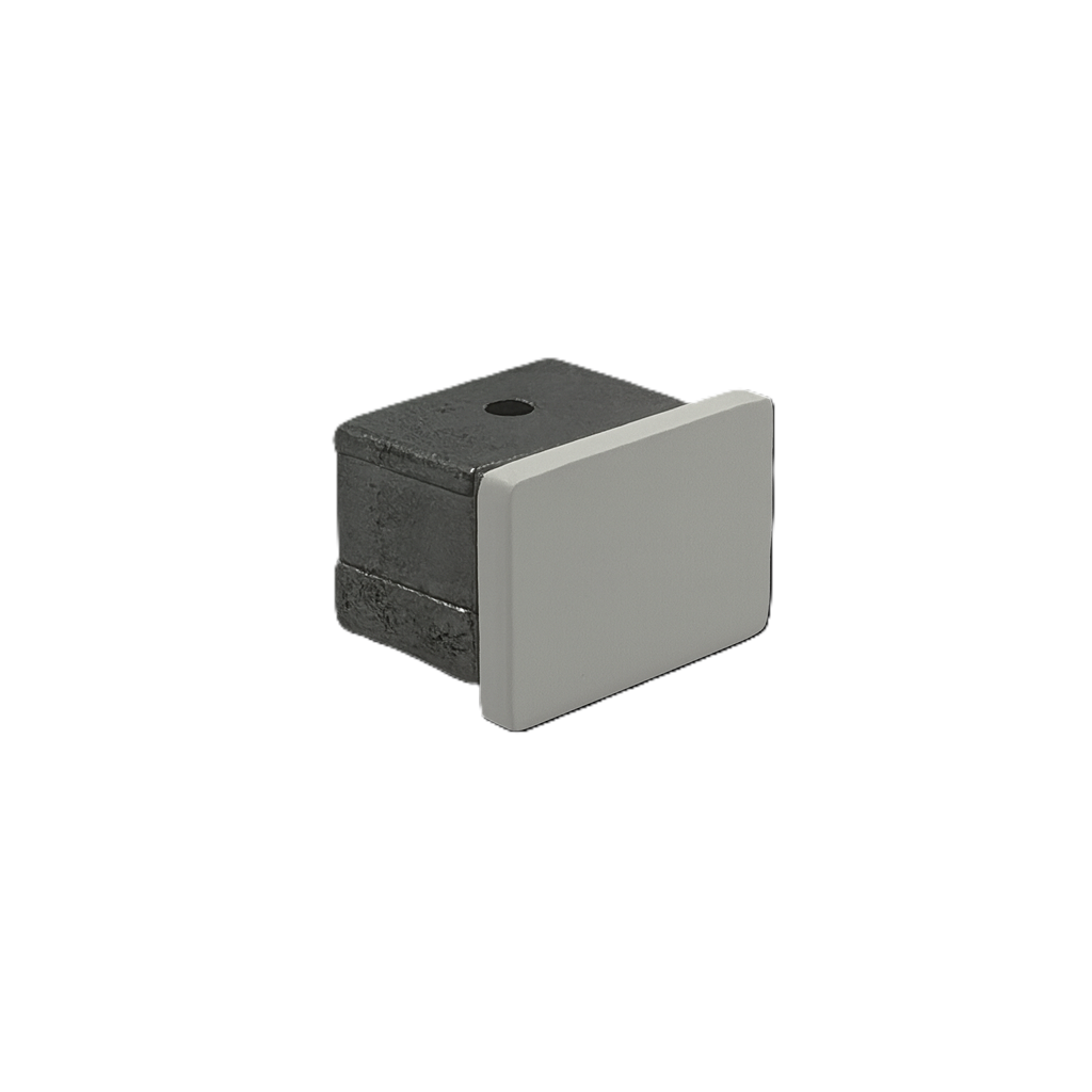 End Cap 21 x 30mm Stainless Steel - Matte White