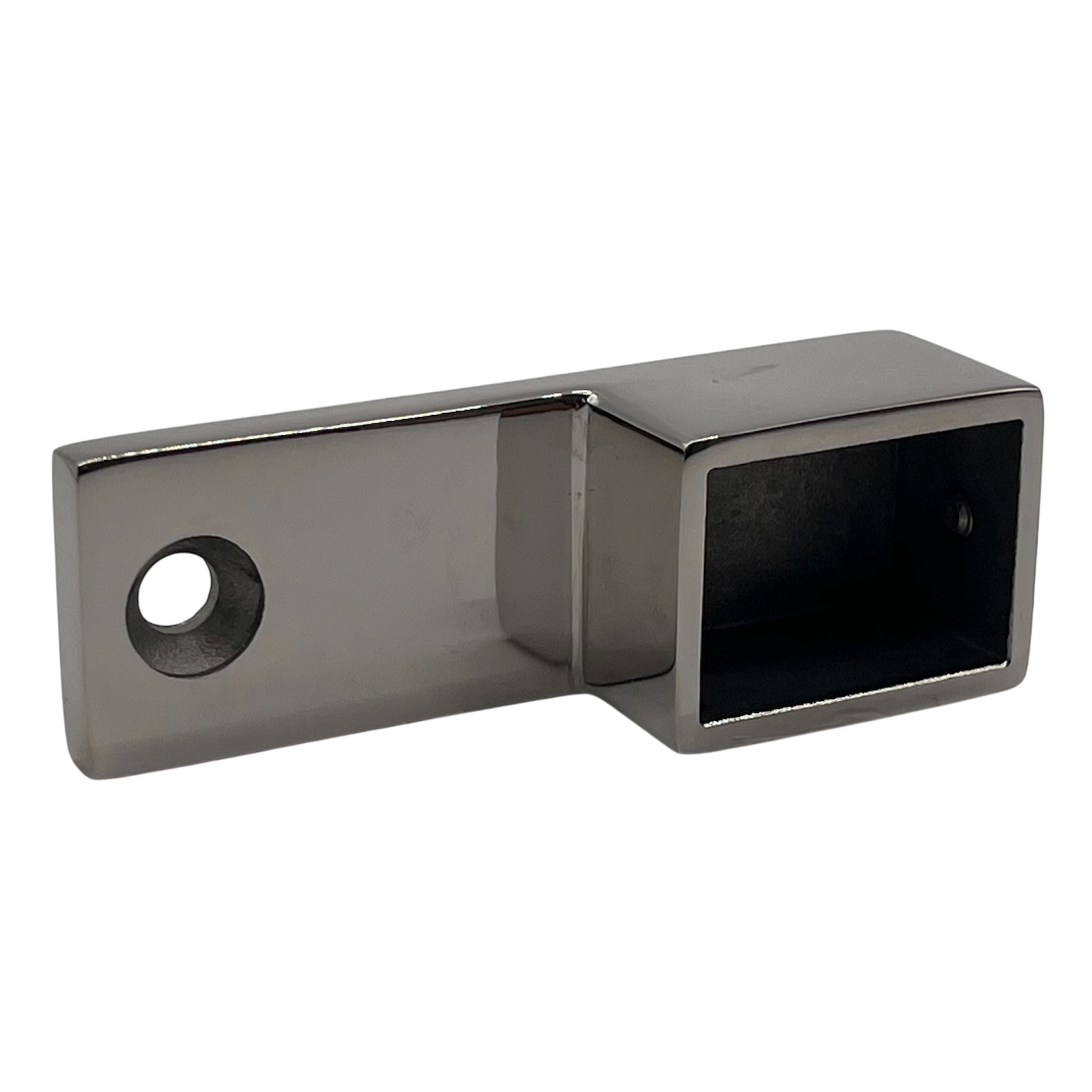 Side Fix Wall Flange 21 x 30mm Stainless Steel - Polished