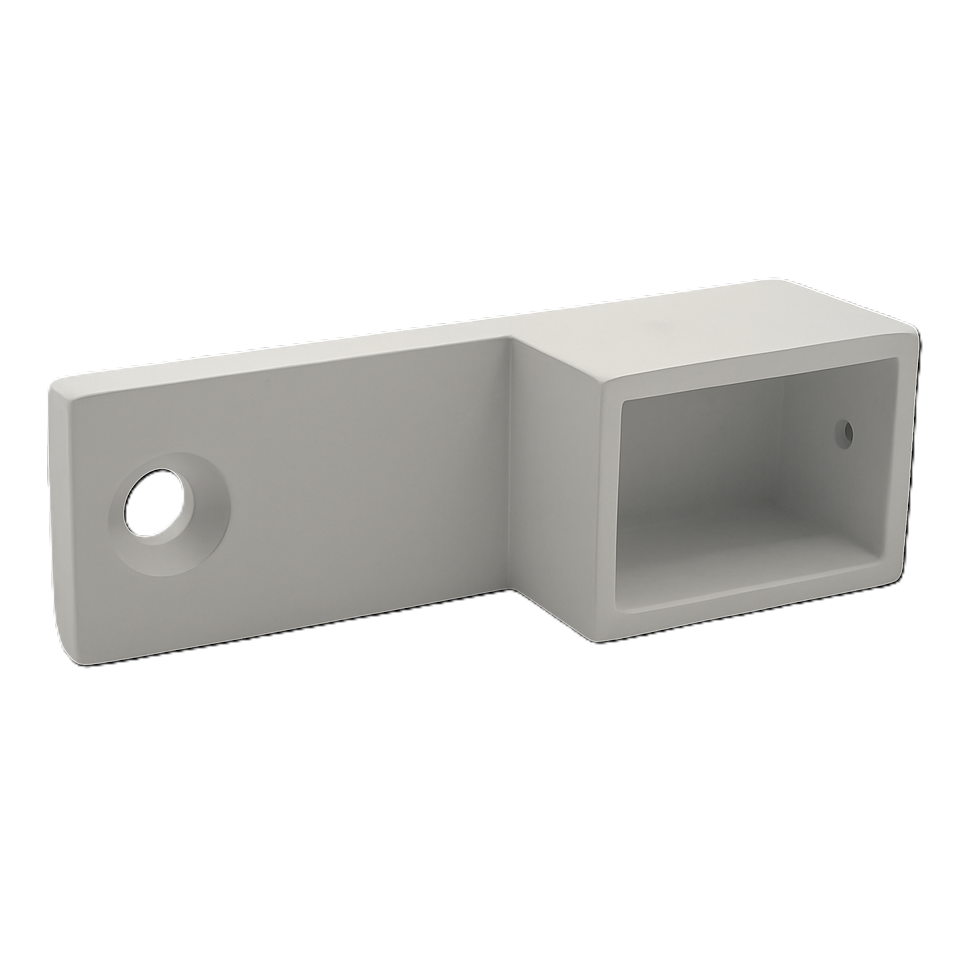 Side Fix Wall Flange 21 x 30mm Stainless Steel - Matte White Side Fix Wall Flange 21 x 30mm Stainless Steel - Matte White