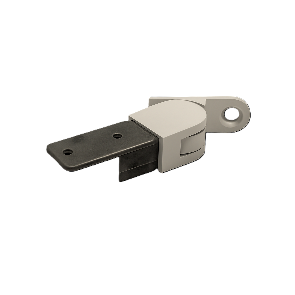 Wall Bracket Side Fix Horizontal Adjustable 21 x 30mm Stainless Steel - Matte White