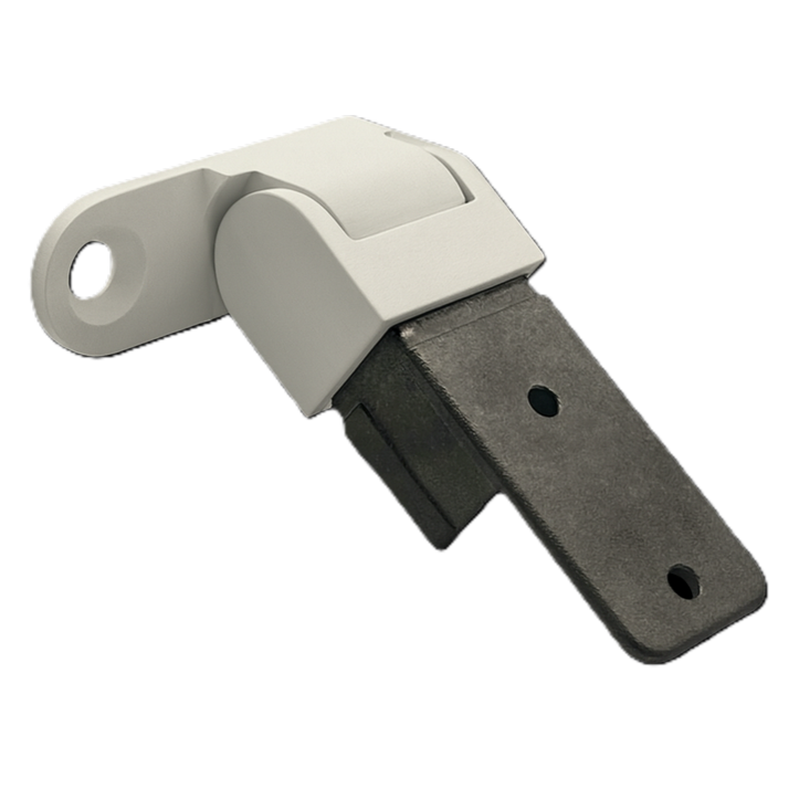 Wall Bracket Left Side Fix Vertical Adjustable 21 x 30mm Stainless Steel - Matte White Wall Bracket Left Side Fix Vertical Adjustable 21 x 30mm Stainless Steel - Matte White