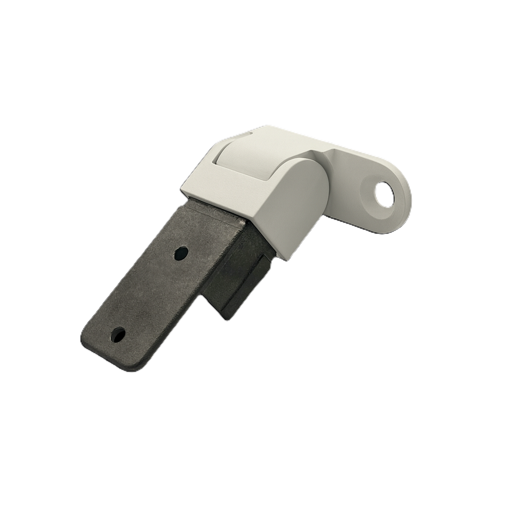 Wall Bracket Right Side Fix Vertical Adjustable 21 x 30mm Stainless Steel - Matte White