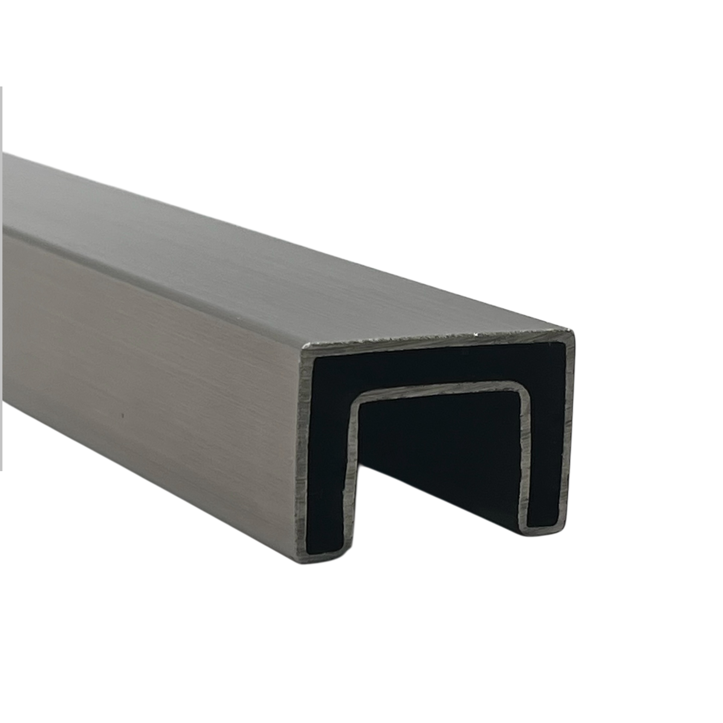 Slotted Rail Square 21 x 30mm Stainless Steel 5800mm - Satin