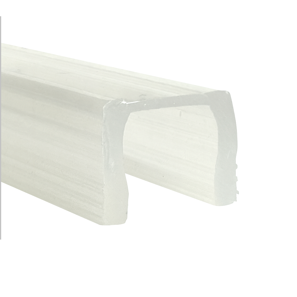 Glazing Rubber Wedge to suit 21x30mm Rail & 12mm Glass - 2900mm - Clear Glazing Rubber Wedge to suit 21x30mm Rail & 12mm Glass - 2900mm - Clear