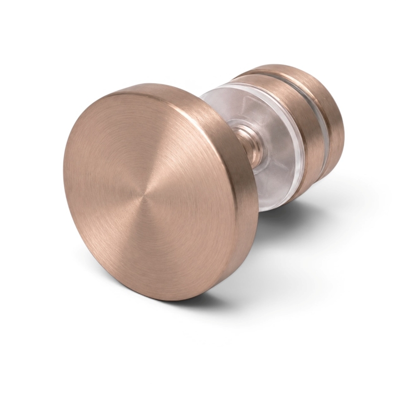 Style Series Fixed Panel Rail Connector (Brushed Bronze)