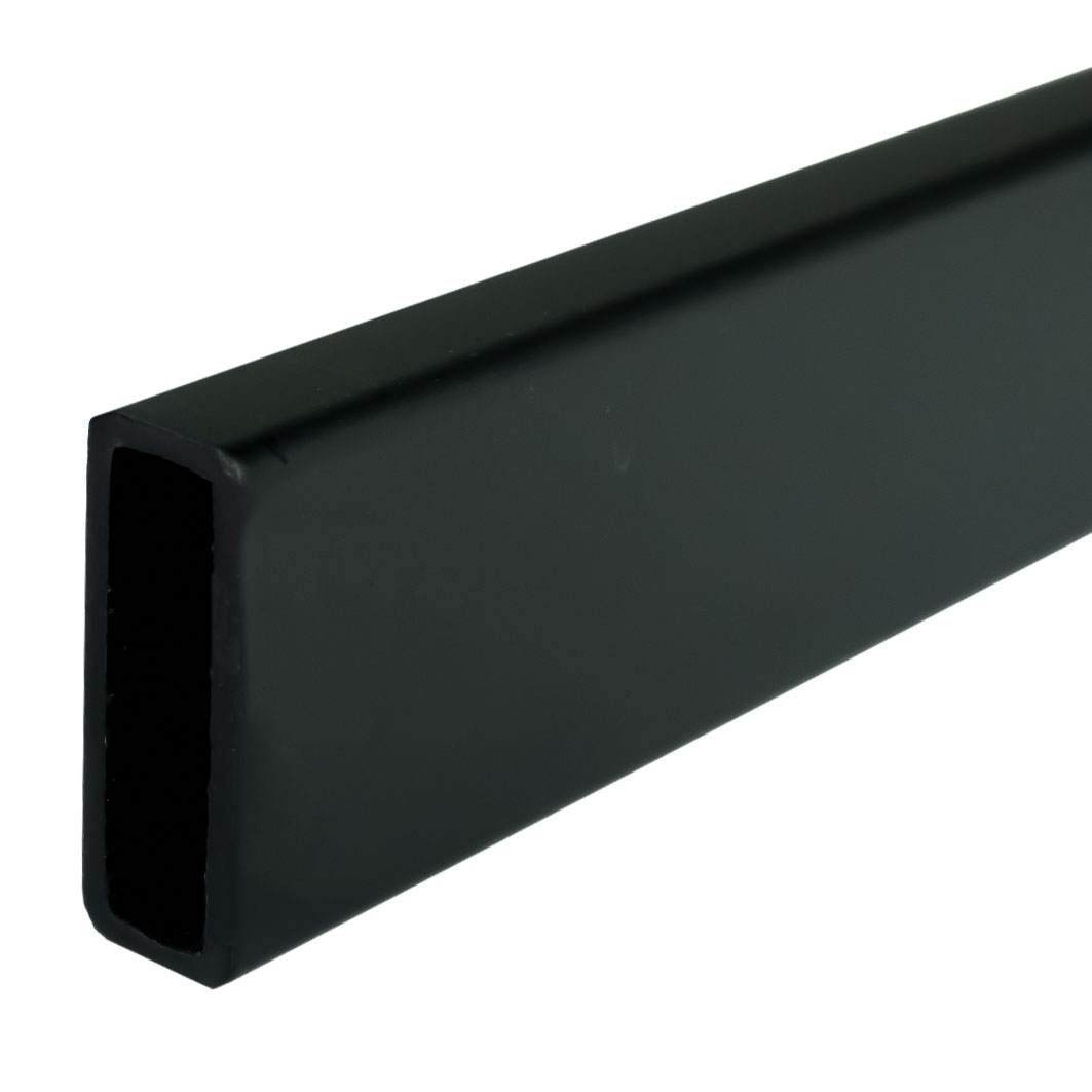 Top Rail Track 2500mm - Black Blank no Holes (Matte Black)