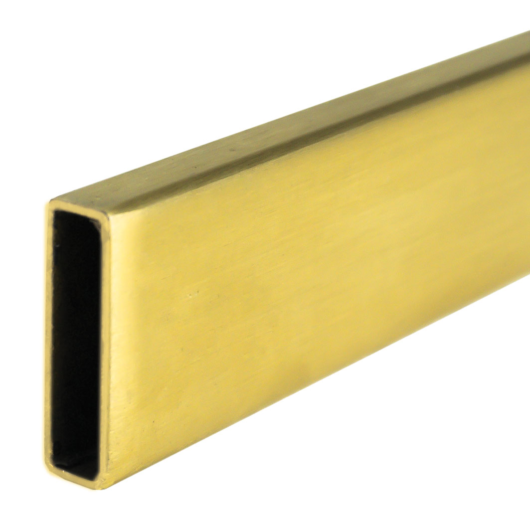 Top Rail Track 2500mm - Blank no Holes (Brushed Brass)
