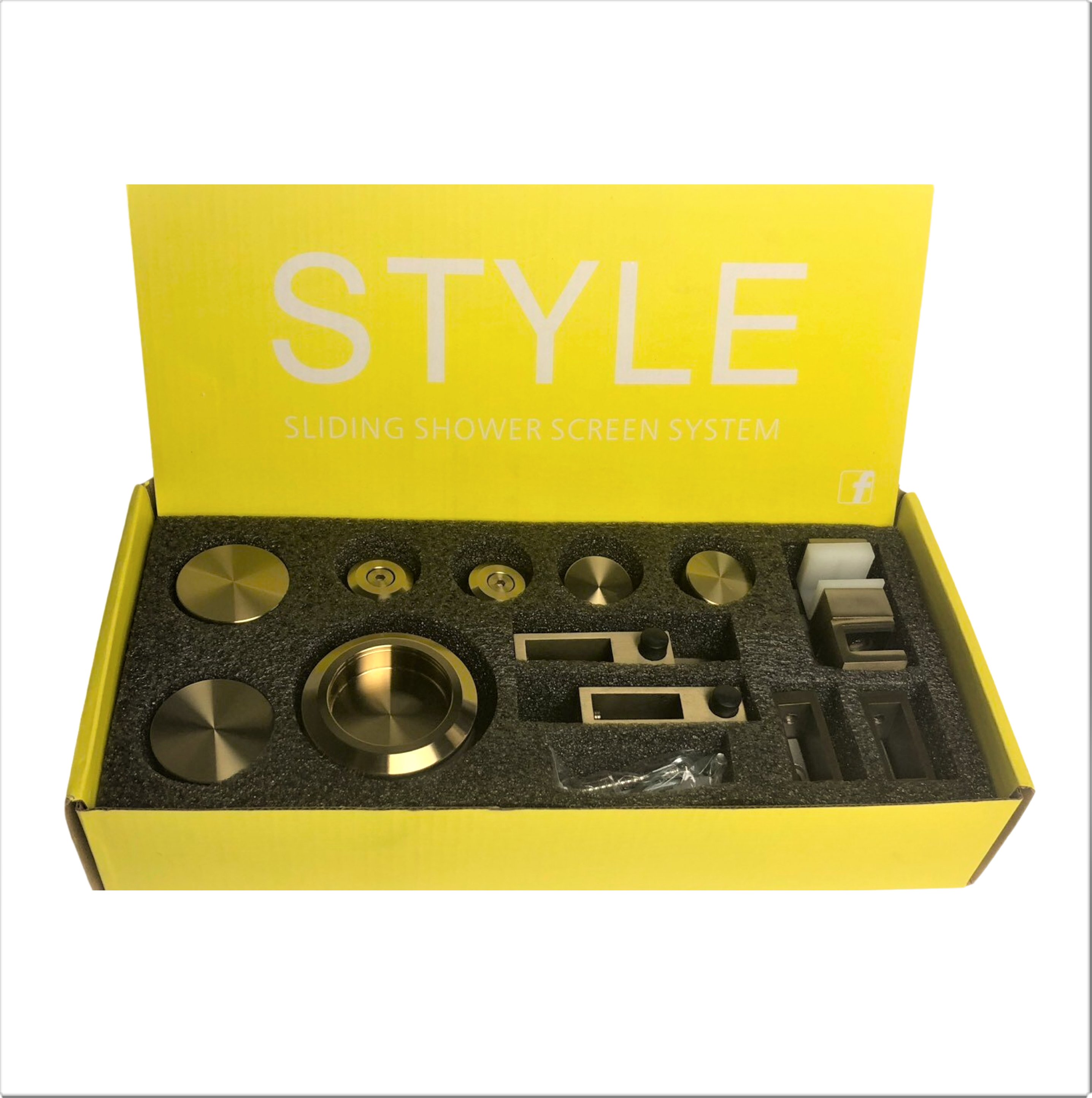 STYLE HARDWARE Sliding Shower Screen Kit (Brushed Gold)