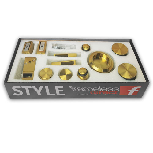 STYLE  HARDWARE Sliding Shower Screen Kit (Brushed Brass)