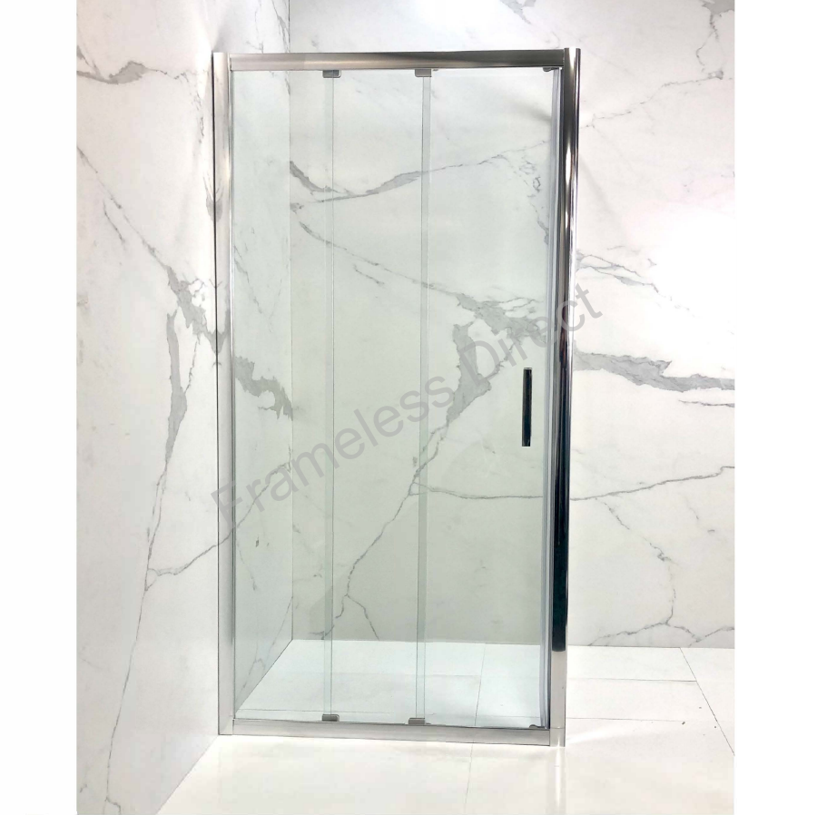 Trinity Triple Slidng Door Shower Screens (860-900) Polished Anodised