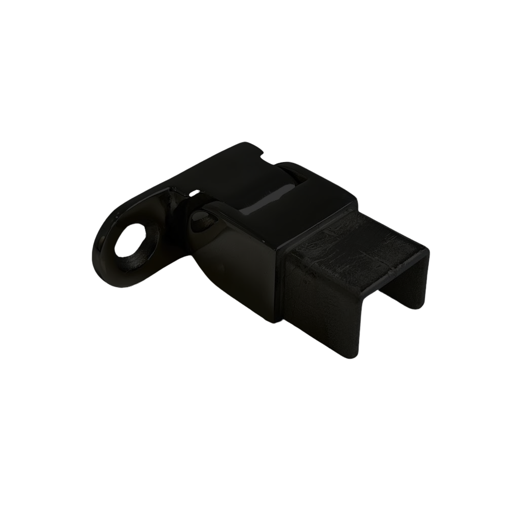 Wall Bracket 21 x 25mm Stainless Steel Vertical Adjustable - Black