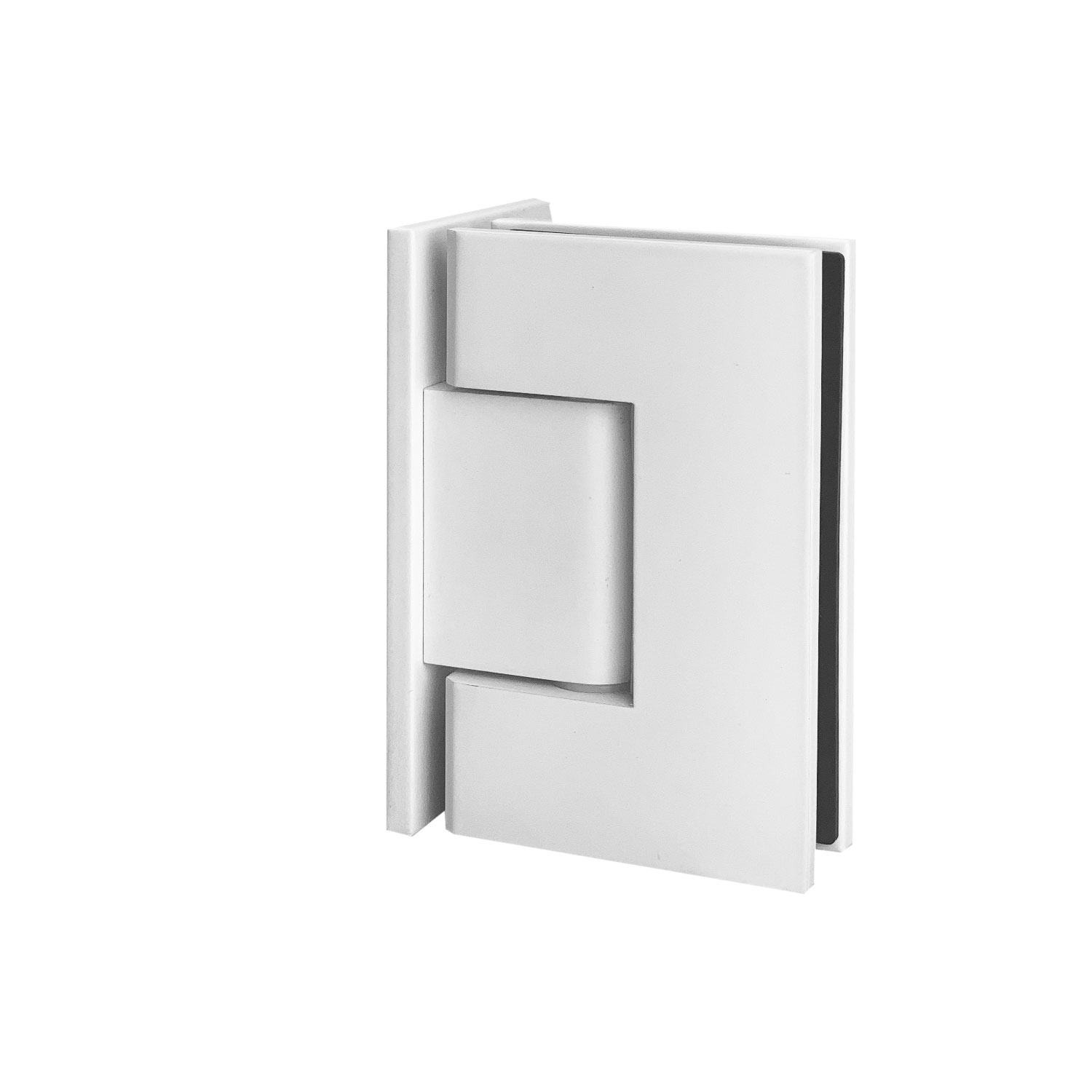 Glass to Wall 90 Deg L-Hinge (Matte White)