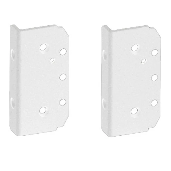 Atlantic Glass to Sq Post Hinge Bracket Set - White Finish