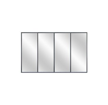 4 Door  Wardrobe (Framed) H:2400 to 2700 W:3600 to 4800